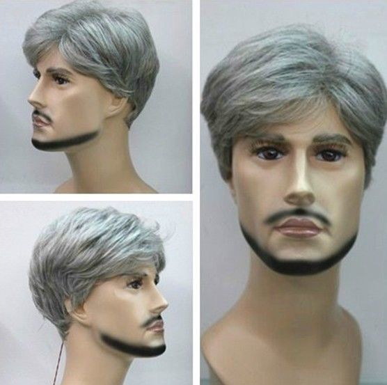 Gray Short Top Quality Men s FULL WIG Free Hot Sale Wig for synthetic queen Unisex