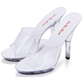Shoes Women s Sexy Sandals slippers Transparent Waterproof Shoes Fine With 12cm Heels Super High Heels
