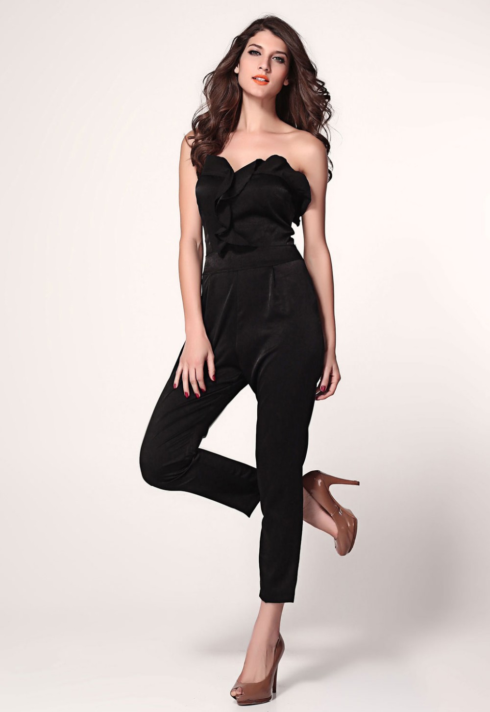 Black-Bandeau-Jumpsuit-with-Frill-Front-LC6225-2-4