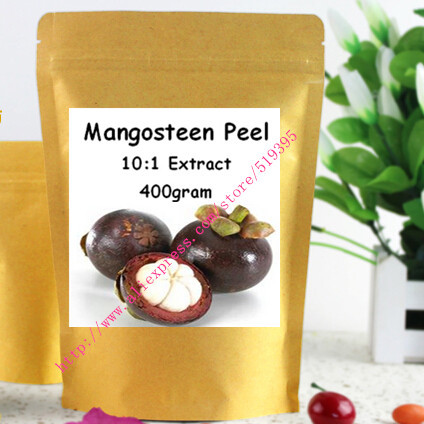 Natural Mangosteen Skin Peel Extract 10:1 Powder 400gram Xanthones Polyphenol Powder free shipping