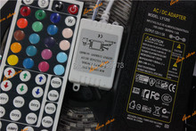 Waterproof 5050 RGB LED Strip 5M 300 Led SMD 44 Keys IR Remote Controller 12V 5A