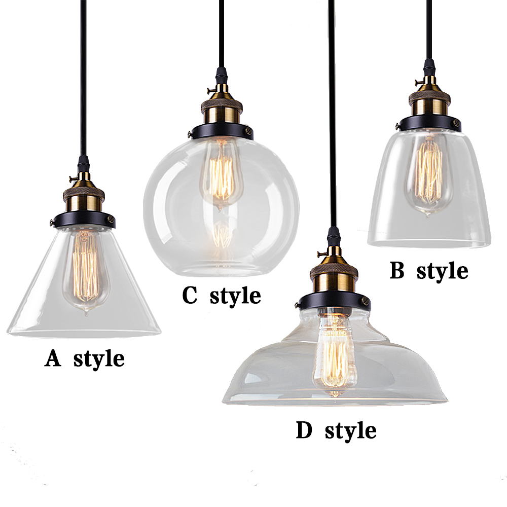 Glazen hanglamp moderne vintage edison lampen bar restaurant slaapkamers grote winkelcentrum muuto e27 art diningroom