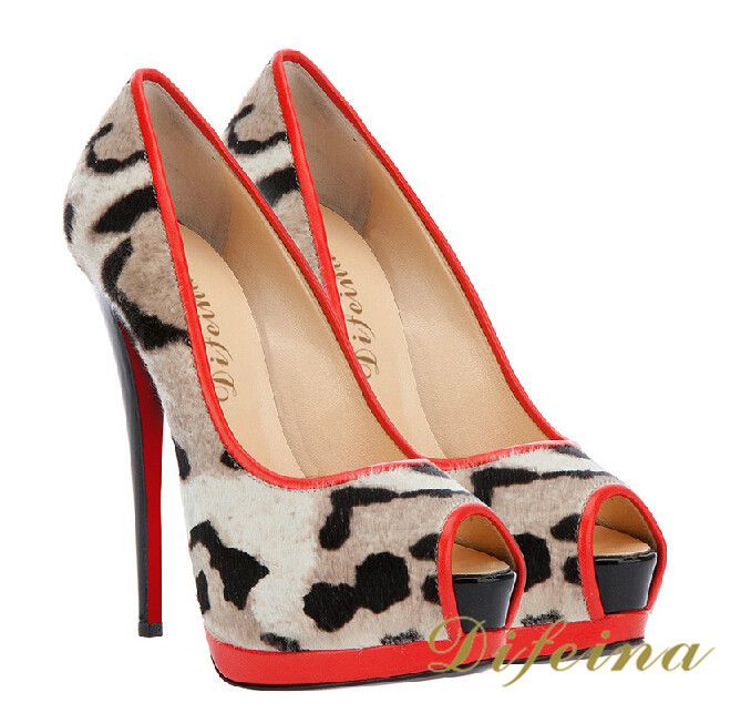 Dress Shoes Cheap Leather Women Shoes Stiletto High Heel Leopard ...