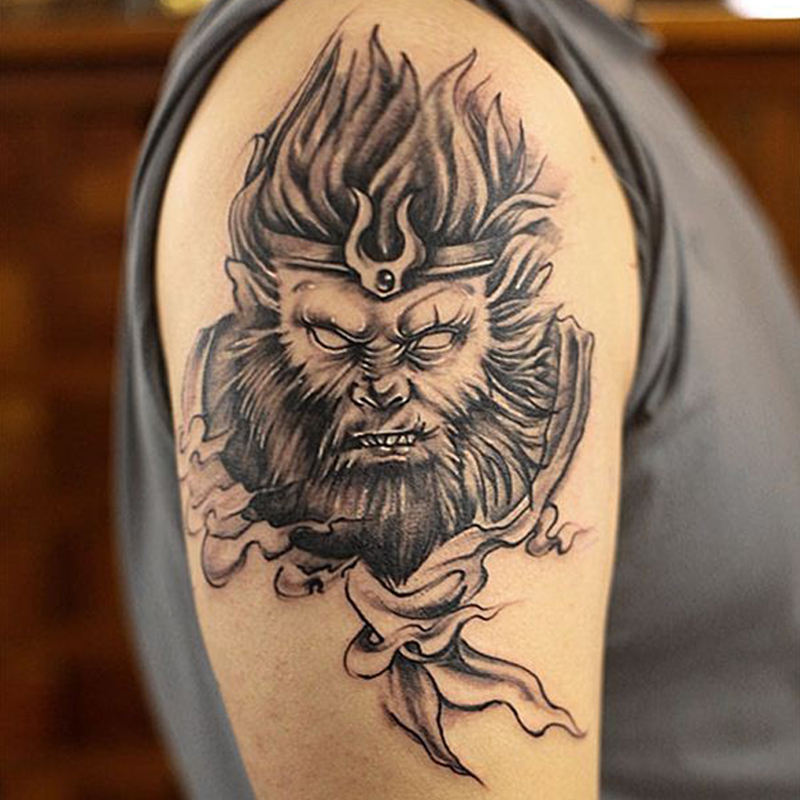 tattoo waterproof male monkey king Sun Wukong tattoos waterproof