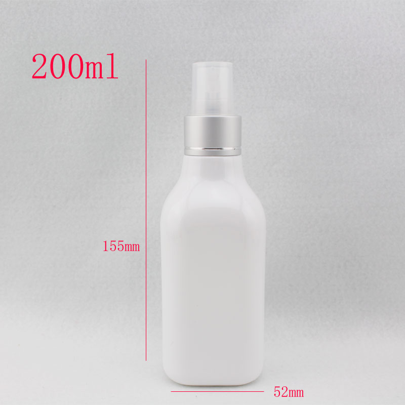 200ml X30 white empty square plastic perfume spray bottles,cosmetic packaging container,cosmetic makeup setting spray bottle