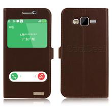 Retro Genuine Leather Flip Stand Cover Cases For Samsung Galaxy J7 J700 J700F Smart Mobile Phone Case & Touch screen Window