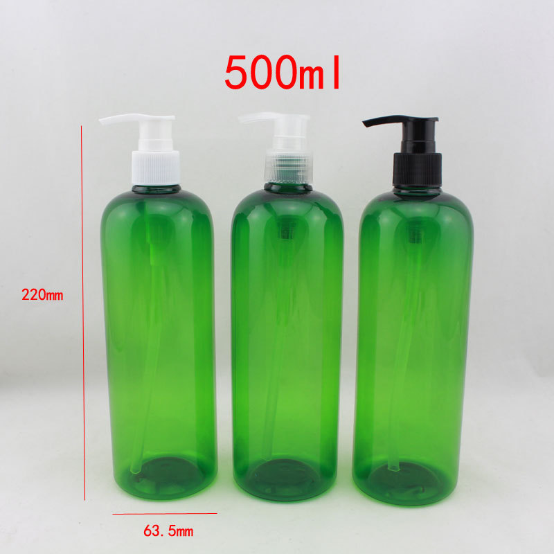 500ml empty plastic shampoo bottles with screw lotion pump ,   body cream pump bottle containers for cosmetic packaging 14pc/lot