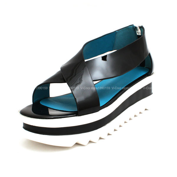 Peep-Toe-plate-forme-sandales-d-Ã©tÃ©-2015-femmes-chaussures-plate ...
