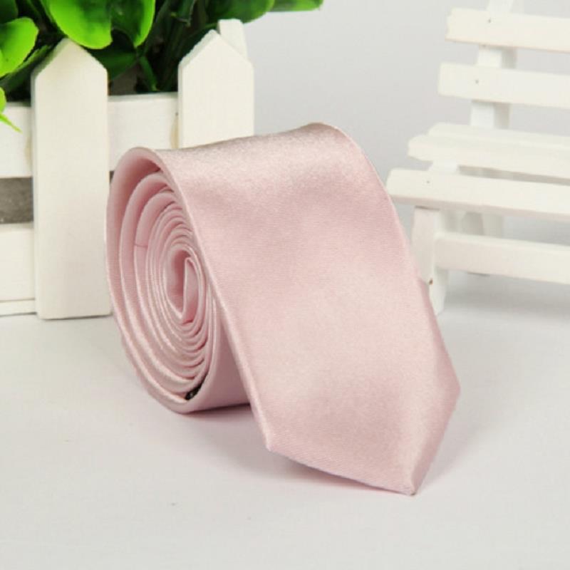 brand ties gravata corbatas hombre Light pink man Polyester 5cm necktie Watch video below