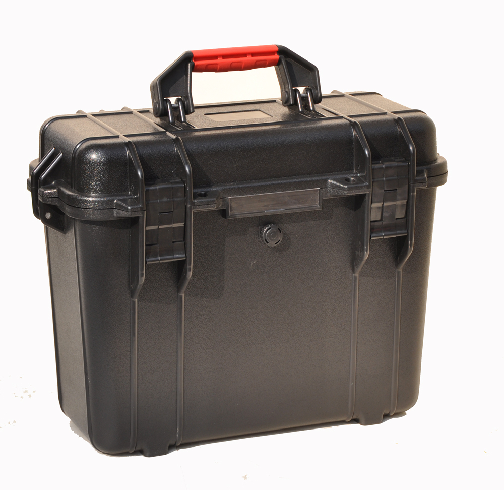 Impact resistant sealed waterproof safety case 365x165x301mm tool equipmenst encosure box with wheels Foma Rohs approved 45-28