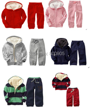 retail G*P brand children/kids winter hoodie hoodies girls boys clothing outerwear fur coats coat + pants girl boy 2 pcs set