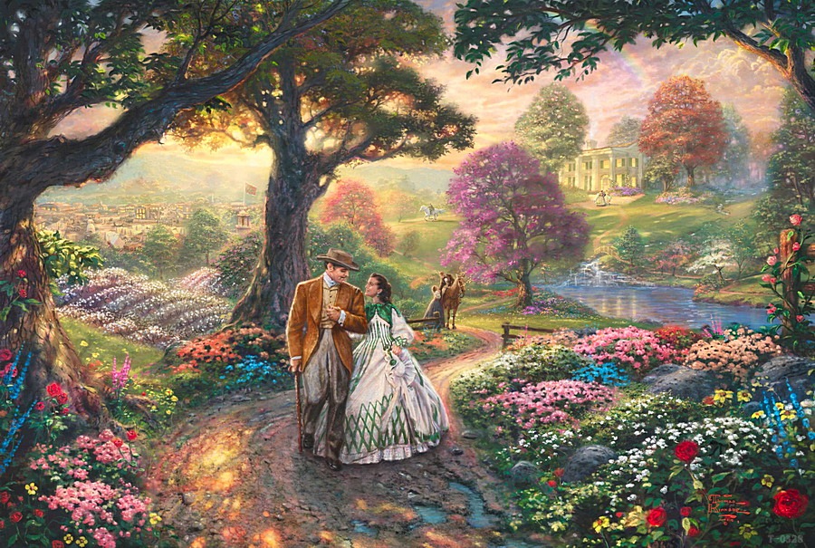 thomas kinkade fairy garden