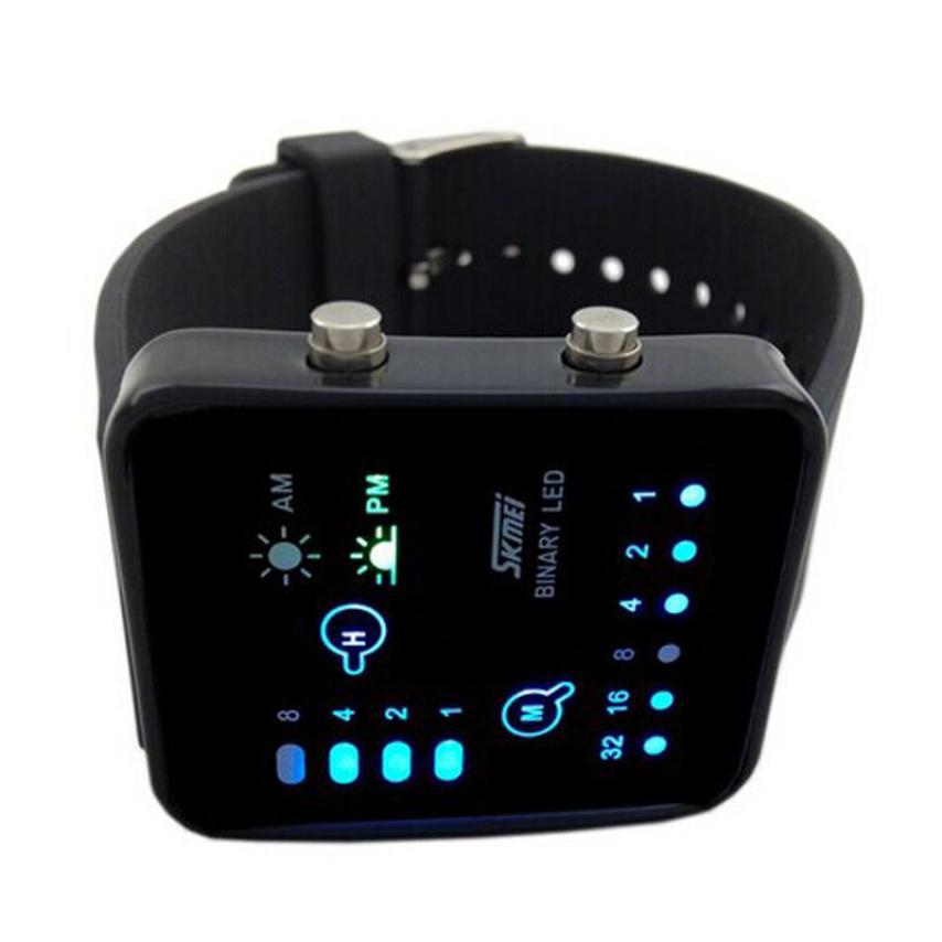 Technological Sense Binary Digital LED Sports Touch Screen Wrist Watch Mens Military Water Resistant Calendar Clock
