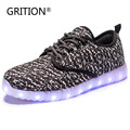GRITION LED Shoes Unisex Large Size Shoes 7 Colors USB Chargeable Tenis LED Simulation Walking Shoes