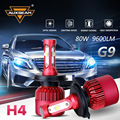 Auxbeam All In One SMD Chips Car Headlight Bulbs Led Head Light 6500K 80W pair H4