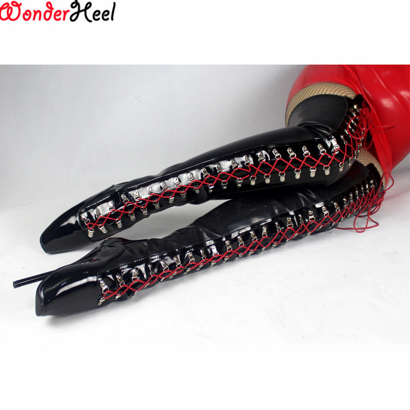 long latex boots