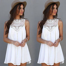 Women Sexy Summer Casual Sleeveless Evening Party Beach Dress Short Mini Dress