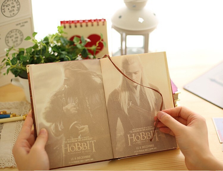 New Hobbit Notebook Vintage Hardcover Notebook for Gift Movie Hobbit Daily Memo Notepad Travel Journal A5 Size Four Designs5