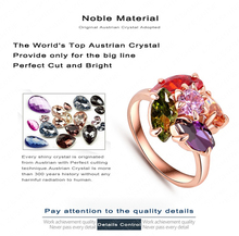 Flower Shaped Ladies Rings Jewellery 18K Rose Gold Plated AAA Zircon High end Ring Ri HQ0075