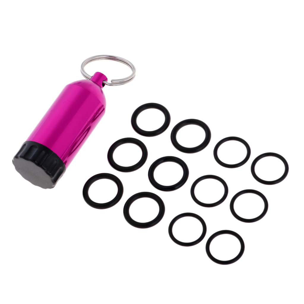 Mini Scuba Diving Tanks with 12 O Rings Dive Key Chain Keyring Keychain 