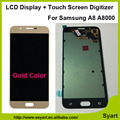 1Pcs Gold Tested Working LCD Display Touch Screen Digitizer Assembly For Samsung Galaxy A8 A8000 A800F