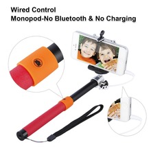 Brand New & High-quality Extendable Handheld Monopod With 3.5mm Audio Cable Control Perfect For IOS & Android Smartphone Red