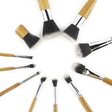 11pcs Professional Makeup Cosmetic Brush Set Eyebrow Eyeliner Foundation Powder Brushes Wood Handle Brush beauty tool