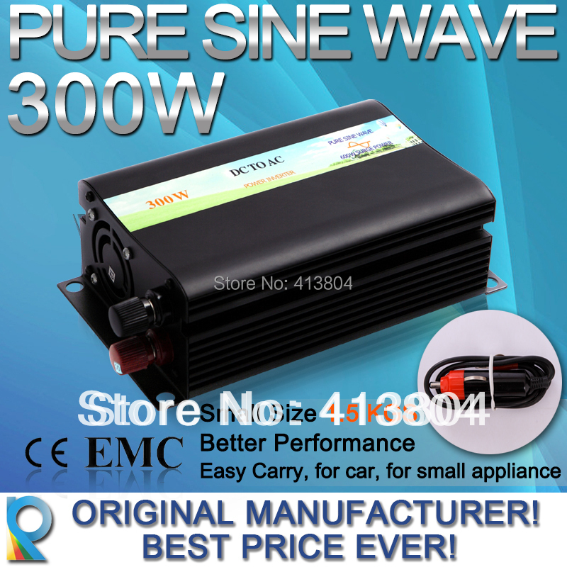 For Russia Low Shipping Cost 300W pure sine wave inverter,DC To AC solar power inverter for car, laptop, small applicanes.