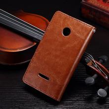  Vintage Wallet PU Leather Case for Microsoft Nokia Lumia 435 with Stand and Card Holder
