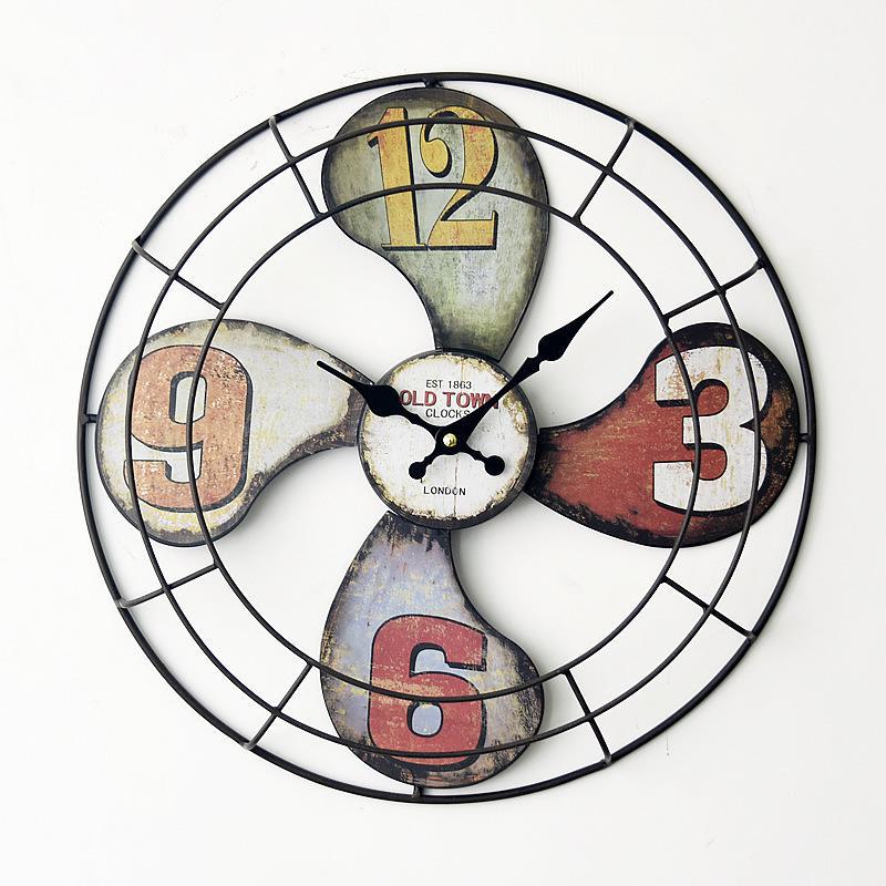 French Country Home decoration large wall clock silent wall clock vintage home decor fashion big wall watches rustic style 0604