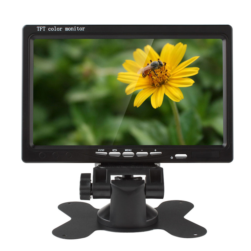 DC 12V 7 Inch 800 x 480 Pixels TFT LCD Color 2 Video Input Car RearView Headrest Monitor DVD VCR Monitor