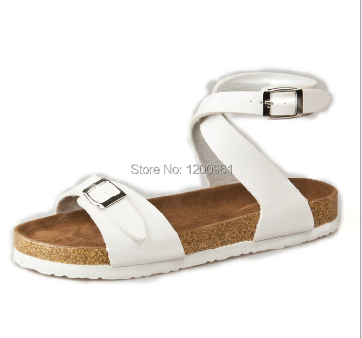 free shipping,Cork babouche sandals low heels flip-flops men and women ...