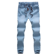 Haren pants Popular Casual hot new 2016 comfortable Straight jean for men summer Spring Solid color Elastic Large size ENOL