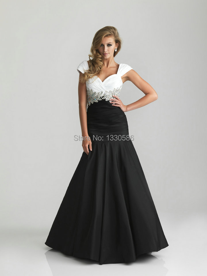 Long Black Taffeta Skirt 45