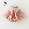 Yejia Fashion Autumn Winter Thicken Kids Coat Shawl Animal Rabbit Design Velvet Warm Short Coat Cloak