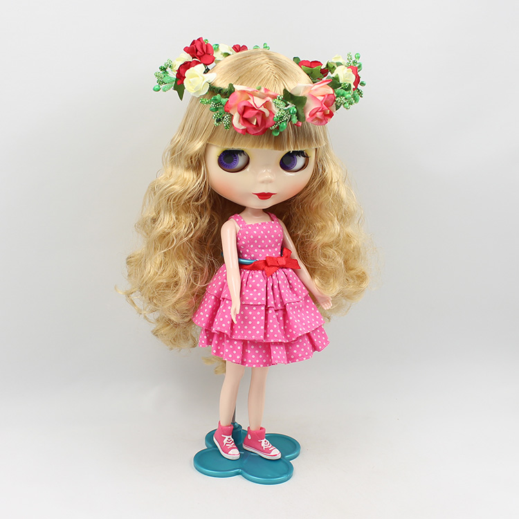 28.5cm Mini Nude doll Blyth bjd doll doll blonde long hair with bangs modified DIY doll girls favorite  fashion doll