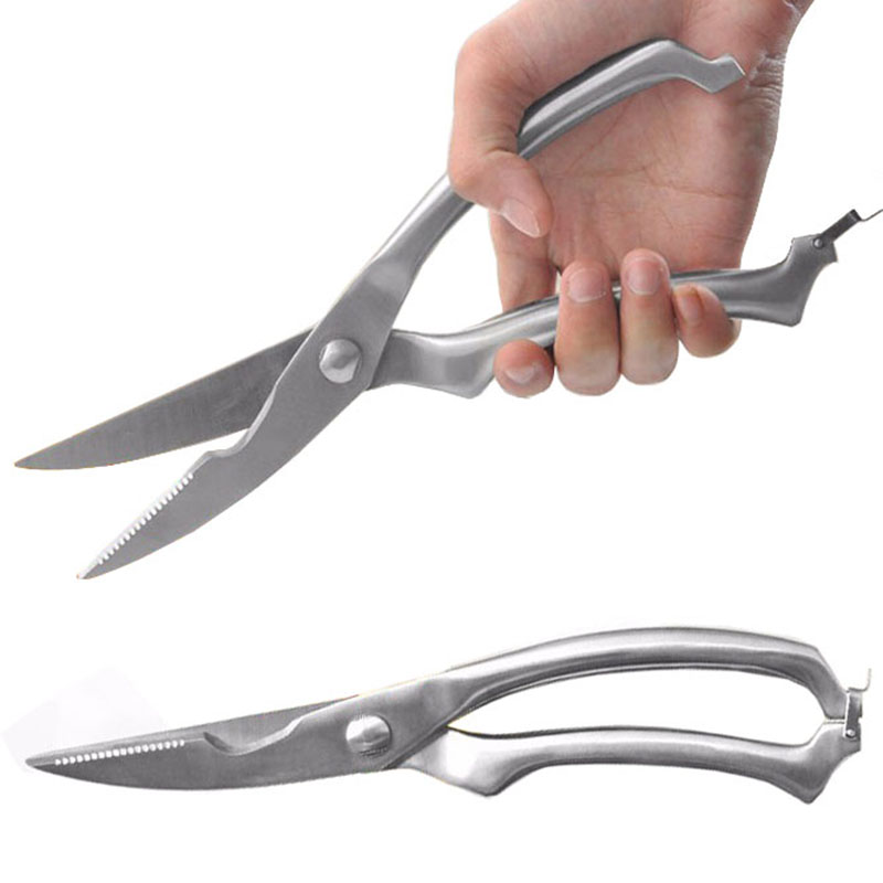 kitchen scissors stainless steel multifunctional chicken bone scissor household shears poultry cooking tools free shipping F-104