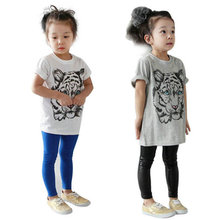 Baby Girls Kids Korean Tiger Printed Casual T-shirt Cotton Shirt Clothes