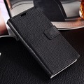 Luxury Genuine Leather Wallet Case for LG X Power 5 3 Litchi Pattern Flip Phone Cover