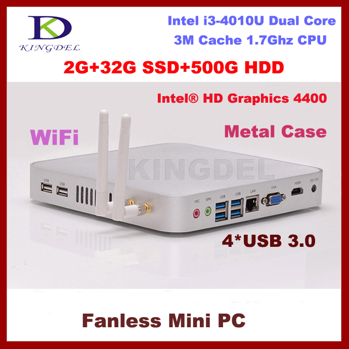 Kingdel 1920 * 1080 2 G RAM + 32 G SSD + 320 G   Intel  i3 4010U  mini i3  , Hdmi, Htpc, Wi-fi, Usb.3.0