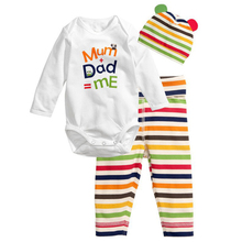2015 New Baby Clothing Set (romper+pant+hat) Fashion Baby Layette Infant Toddler Girl Boy Clothes Bebek Giyim