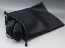Black soft storage bag for Earphone accessories Earphone bag Portable Storage Bag for Headphones