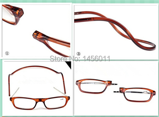 1pc/lot Hot Sale Adjustable Fashion Magnetic reading eyeglasses +1.0-4.0D F...