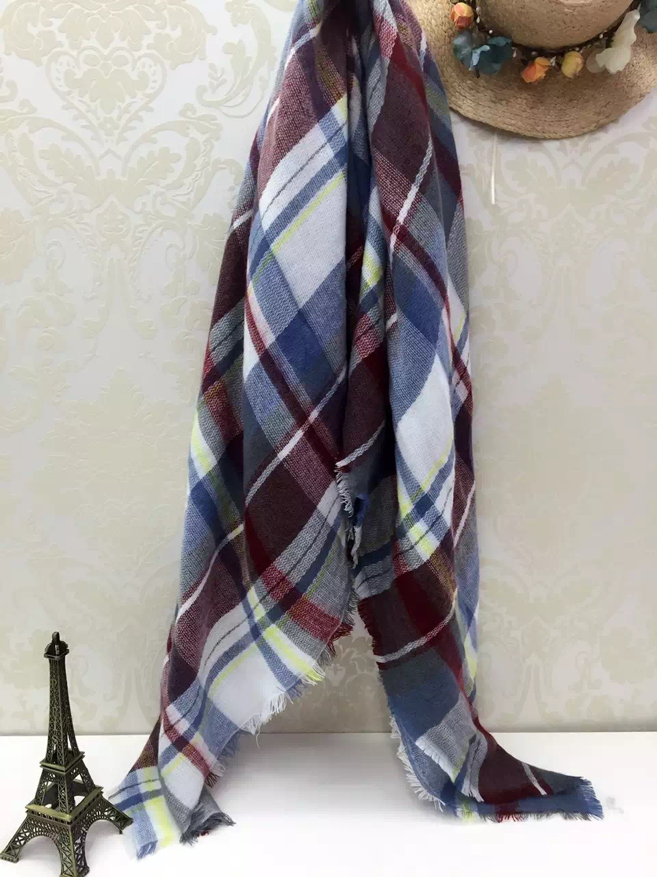Ladies Women s Large Size Plaid font b Tartan b font Scarf Wrap Shawl Warm Blanket