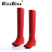 size 30-43 women falt riding over knee boots fashion snow long boot brand quality warm winter botas mujer footwear shoes P20226