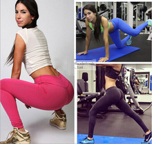 10 Colors 2015 Exercise Stretch Fitness leggings treadmill Running pants Ladies candy color Women Leggings Trousers