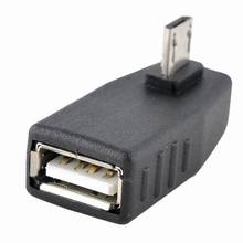 Под прямым углом USB 2.0 микро мужчины к USB женский хост OTG адаптер для SamSung i9100 i9300