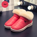 Fur Winter Women Snow Boot Slip On Flat Heel Waterproof Ankle Boots for Women Ug Platform