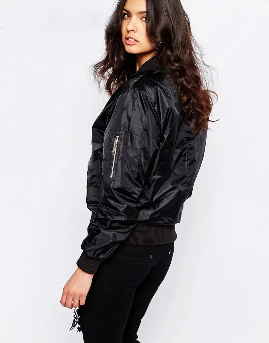 Wholesale Women Bomber Jacket New 2016 Ladies Short Coat Fly Jackets Female Clothes Red Black ...