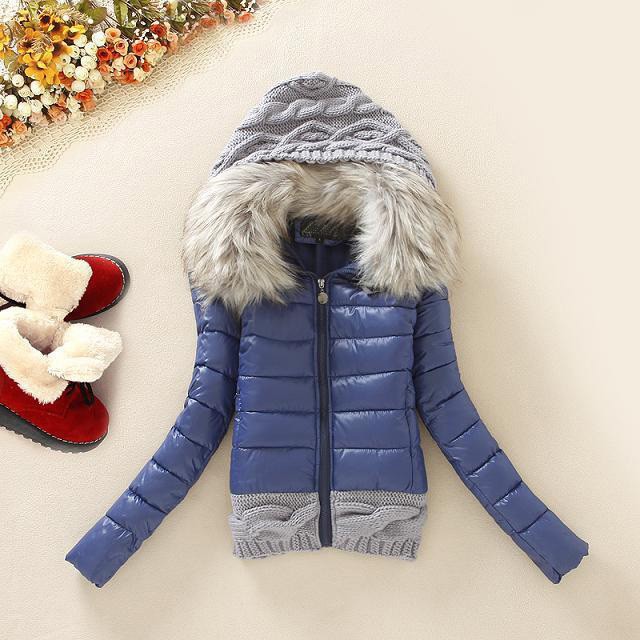 CWLSP-2014-Winter-Thickening-With-a-Hood-Short-Design-Wadded-Jacket-Large-Fur-Collar-Down-Jacket